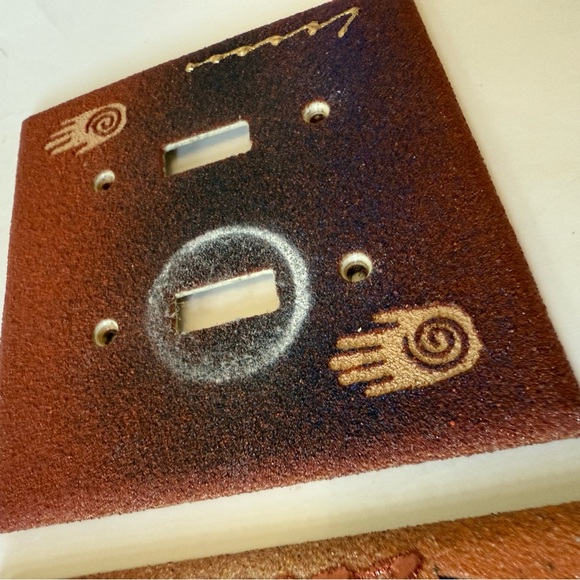 Vintage Southwestern Sand Dust  Artist signed Style Light Switch Covers Bundle - Picture 6 of 6